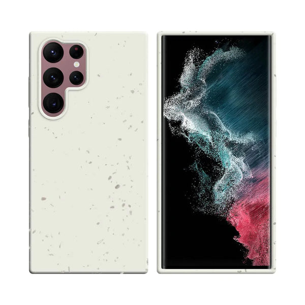 保_生分解性竹ケ_ス Samsung Galaxy S22 Ultra S908 ホワイト