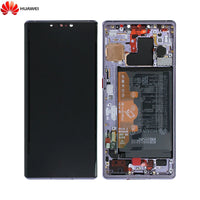 Blok Layar Lengkap karo Bingkai lan Baterei Asli kanggo Huawei Mate 30 Pro 02353HJH Silver