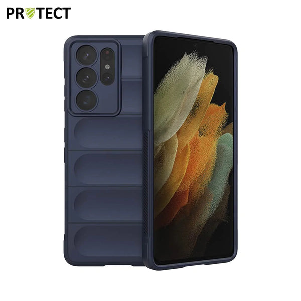 IX008 PROTECT Funda Protectora para Samsung Galaxy S21 Ultra 5G G998 Zafiro