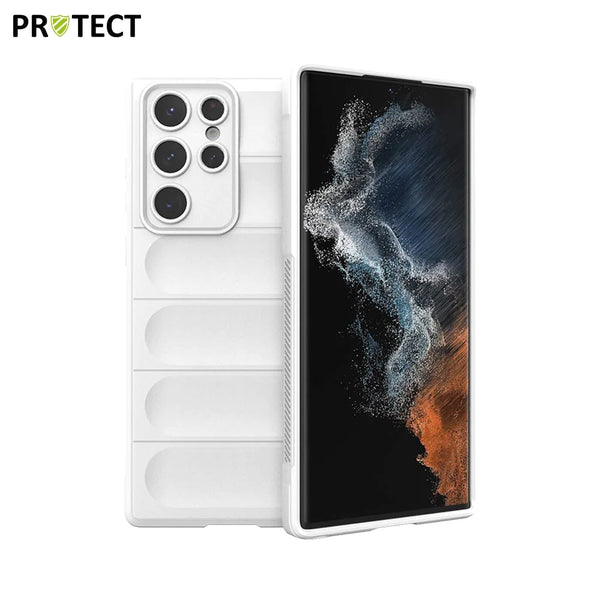 IX008 PROTECT Funda Protectora para Samsung Galaxy S22 Ultra S908 Blanca