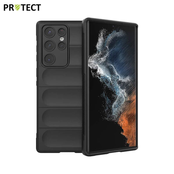 IX008 PROTECT Funda Protectora para Samsung Galaxy S22 Ultra S908 Negra