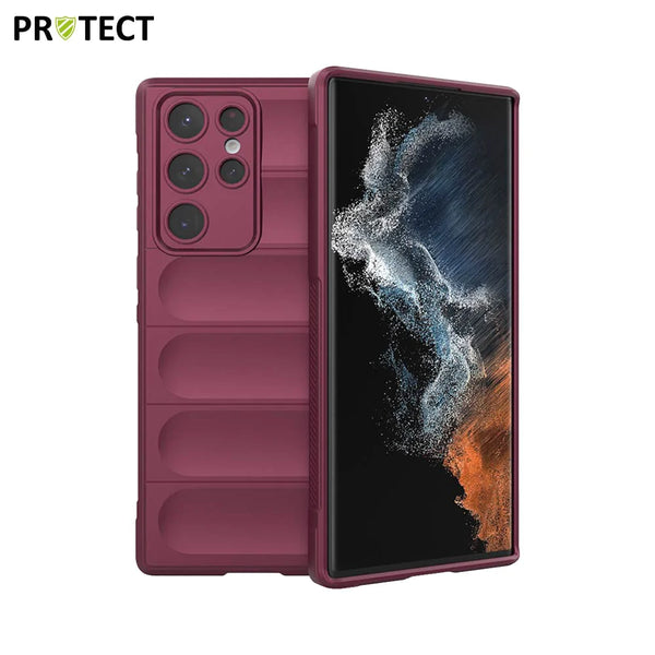 IX008 PROTECT Funda Protectora para Samsung Galaxy S22 Ultra S908 Ciruela