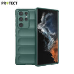 IX008 PROTECT Funda Protectora para Samsung Galaxy S22 Ultra S908 Verde Oscuro