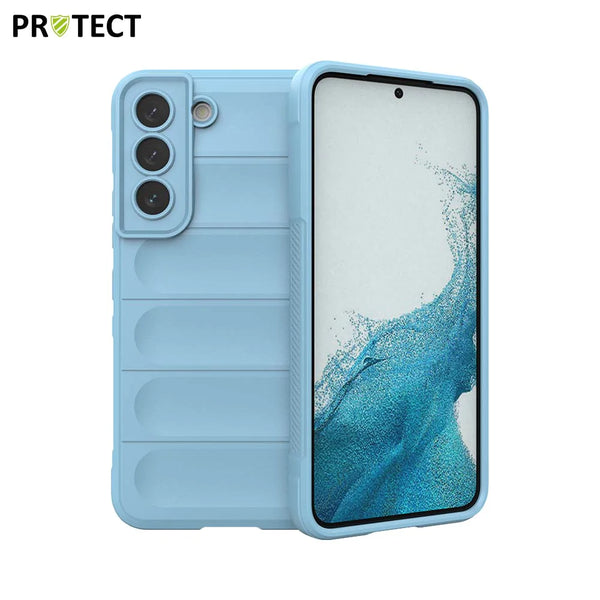 IX008 PROTECT Funda Protectora para Samsung Galaxy S22 S901 Azul Claro