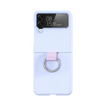 Funda Protectora para Samsung Galaxy Z Flip 4 5G F721 Z-FL2 con Anillo Morado