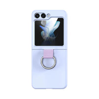 Funda Protectora para Samsung Galaxy Z Flip 5 5G F731 Z-FL2 con Anillo Morado