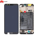 Bloc _cran Complet avec Ch_ssis et Batterie Original pour Huawei Y9 2018 02351VFR 02351VFS Noir