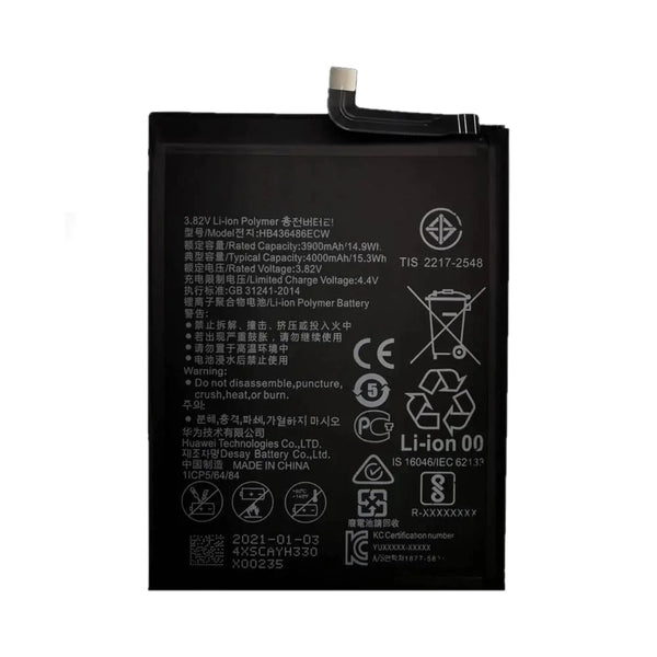 Batterie Premium pour Huawei Mate 10/Mate 10 Pro/Mate 20/P20 Pro pour Honor 20 Pro/View 20 HB436486ECW