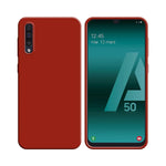 Funda de Silicona Compatible con Samsung Galaxy A30S A307, A50 A505 y A50S A507 Roja
