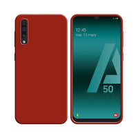 Funda de Silicona Compatible con Samsung Galaxy A30S A307, A50 A505 y A50S A507 Roja