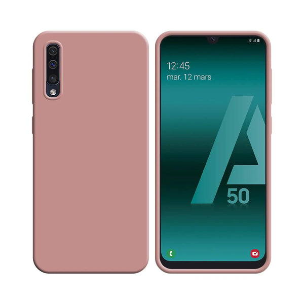 Funda de Silicona Compatible con Samsung Galaxy A30S A307, A50 A505 y A50S A507 Rosa