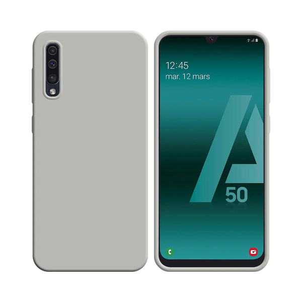 Funda de Silicona Compatible con Samsung Galaxy A30S A307, A50 A505 y A50S A507 Blanca