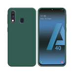 Funda de Silicona Compatible con Samsung Galaxy A40 A405 Verde Oscuro