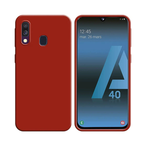 Funda de Silicona Compatible con Samsung Galaxy A40 A405 Roja