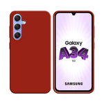 Funda Silicona Compatible con Samsung Galaxy A34 5G A346 Roja