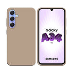 Funda de Silicona Compatible con Samsung Galaxy A34 5G A346 Oro Rosa