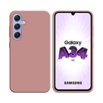 Funda Silicona Compatible con Samsung Galaxy A34 5G A346 Rosa