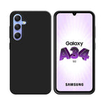 Funda de Silicona Compatible con Samsung Galaxy A34 5G A346 Negra