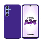 Funda de Silicona Compatible con Samsung Galaxy A34 5G A346 Morada
