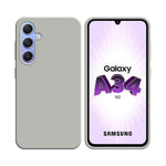 Funda de Silicona Compatible con Samsung Galaxy A34 5G A346 Blanca