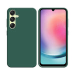 Funda de Silicona Compatible con Samsung Galaxy A24 4G A245 Verde Oscuro