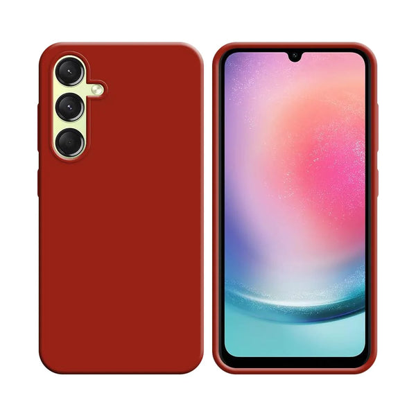 Funda Silicona Compatible con Samsung Galaxy A24 4G A245 Roja