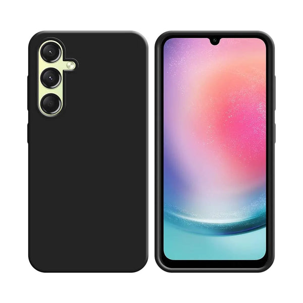 Funda de Silicona Compatible con Samsung Galaxy A24 4G A245 Negra