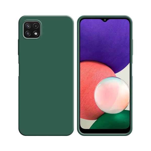 Funda de Silicona Compatible con Samsung Galaxy A22 5G A226B Verde Oscuro