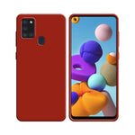 Funda de Silicona Compatible con Samsung Galaxy A21S A217F Roja