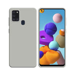 Funda de Silicona Compatible con Samsung Galaxy A21S A217F Blanca