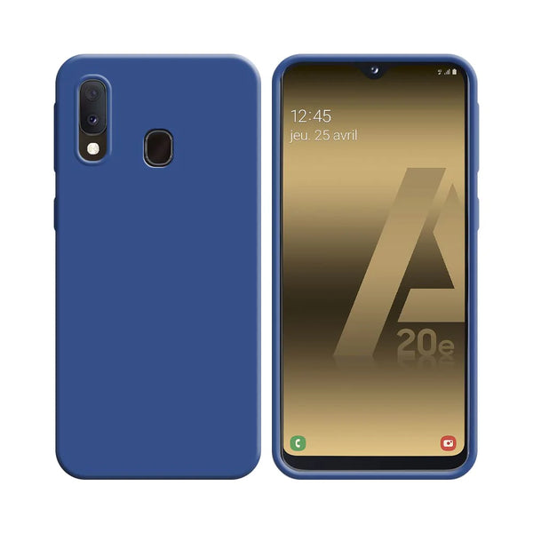 Funda de Silicona Compatible con Samsung Galaxy A20e A202 Azul Marino