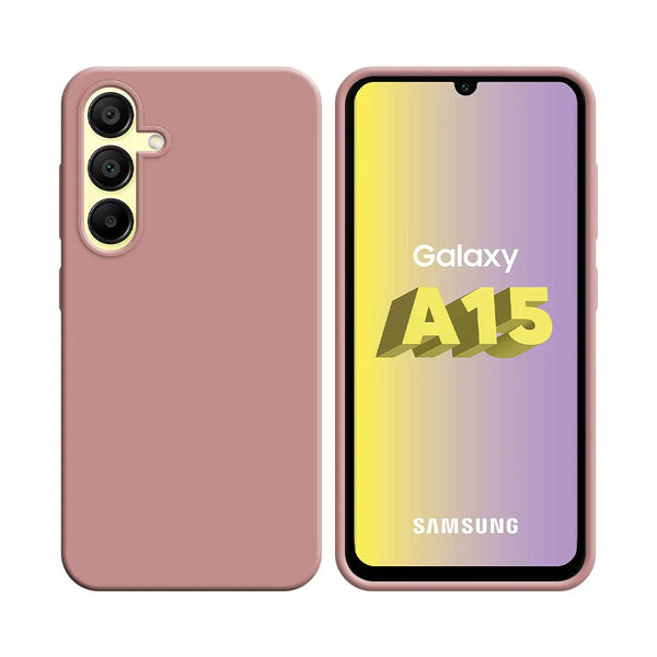 Funda de Silicona Compatible con Samsung Galaxy A15 5G A156B Rosa