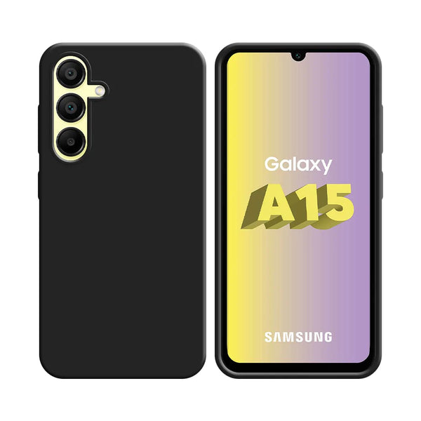 Funda de Silicona Compatible con Samsung Galaxy A15 5G A156B Negra
