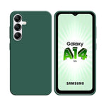 Funda de Silicona Compatible con Samsung Galaxy A14 5G A146P y A14 4G A145 Verde Oscuro