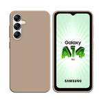 Funda de Silicona Compatible con Samsung Galaxy A14 5G A146P y A14 4G A145 Oro Rosa