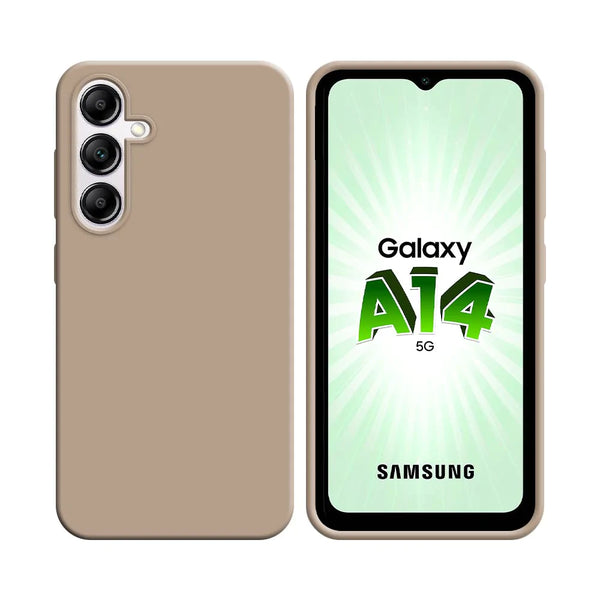 Funda de Silicona Compatible con Samsung Galaxy A14 5G A146P y A14 4G A145 Oro Rosa