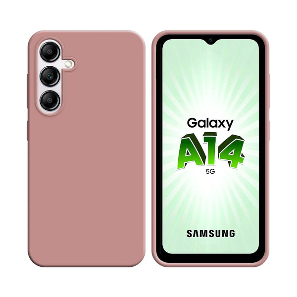 Funda de Silicona Compatible con Samsung Galaxy A14 5G A146P y A14 4G A145 Rosa