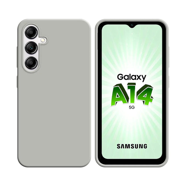 Funda de Silicona Compatible con Samsung Galaxy A14 5G A146P y A14 4G A145 Blanca