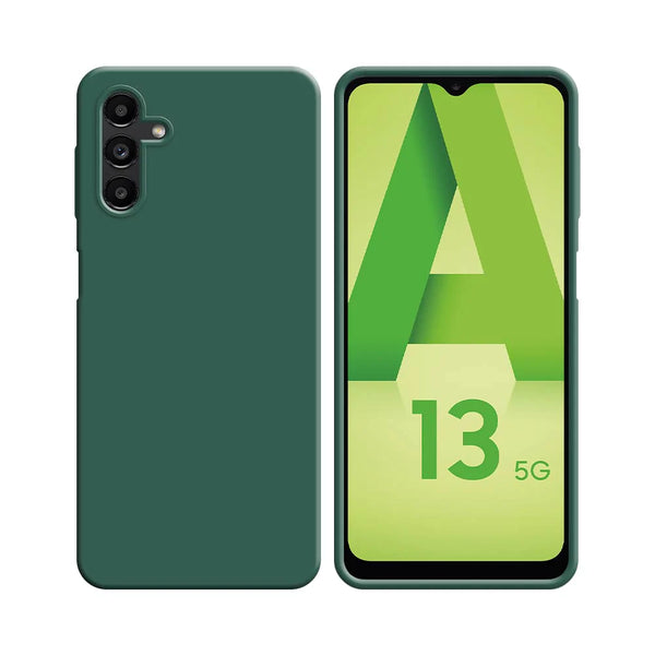 Funda de Silicona Compatible con Samsung Galaxy A13 5G 136B y A04s A047F Verde Oscuro