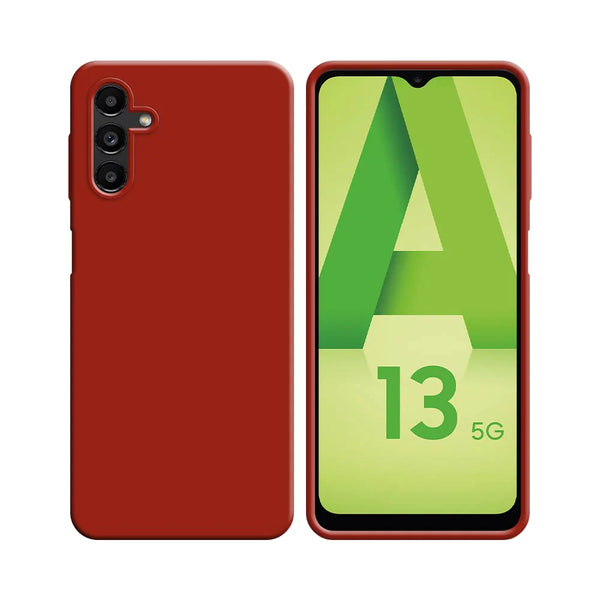 Funda de Silicona Compatible con Samsung Galaxy A13 5G 136B y A04s A047F Roja