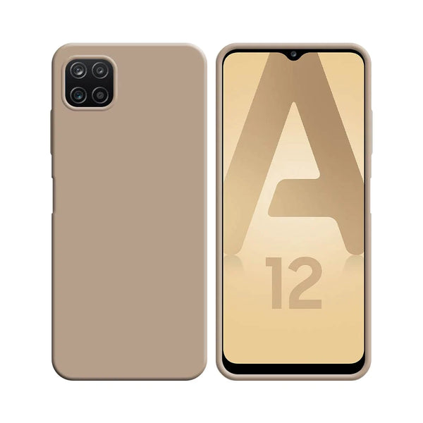 Funda de Silicona Compatible con Samsung Galaxy A12 A125 y M12 M127 Oro Rosa