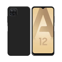 Funda de Silicona Compatible con Samsung Galaxy A12 A125 y M12 M127 Negra