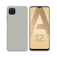 Funda de Silicona Compatible con Samsung Galaxy A12 A125 y M12 M127 Blanca