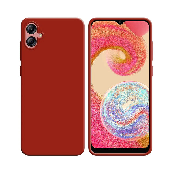 Funda Silicona Compatible con Samsung Galaxy A04e A042 Roja
