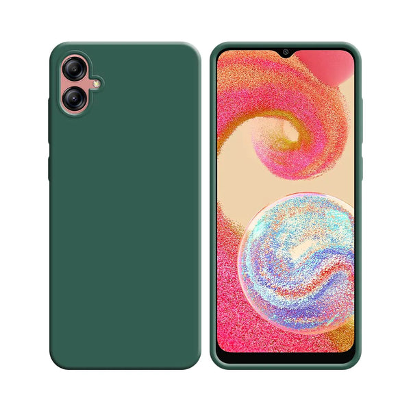 Funda de Silicona Compatible con Samsung Galaxy A04e A042 Verde Oscuro