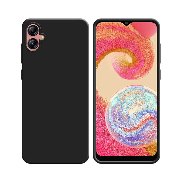 Funda de Silicona Compatible con Samsung Galaxy A04e A042 Negra