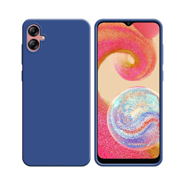 Funda de Silicona Compatible con Samsung Galaxy A04e A042 Azul Marino