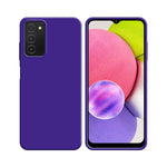 Funda de Silicona Compatible con Samsung Galaxy A03s A037 Morada