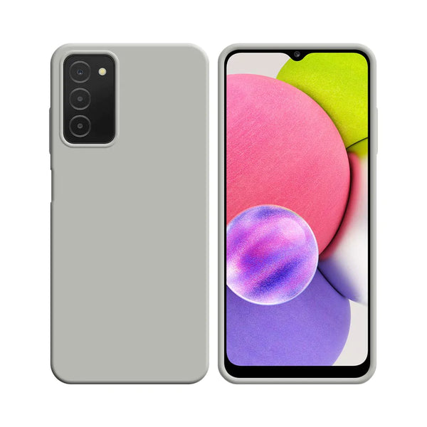 Funda de Silicona Compatible con Samsung Galaxy A03s A037 Blanca