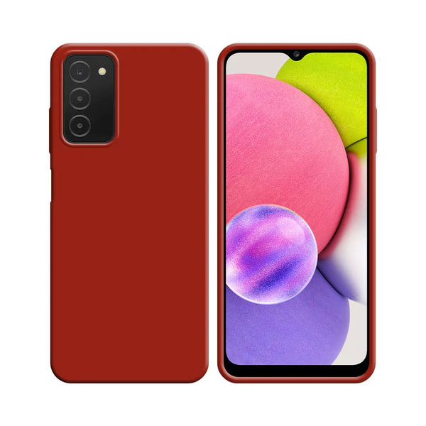 Funda Silicona Compatible con Samsung Galaxy A03s A037 Roja